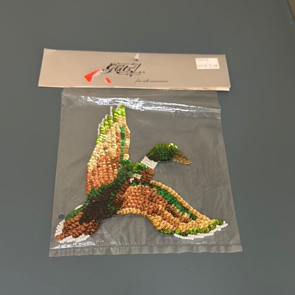 GLITZ Vintage 90s Sequin Mallard Duck Applique *NEW* - Picture 2 of 4